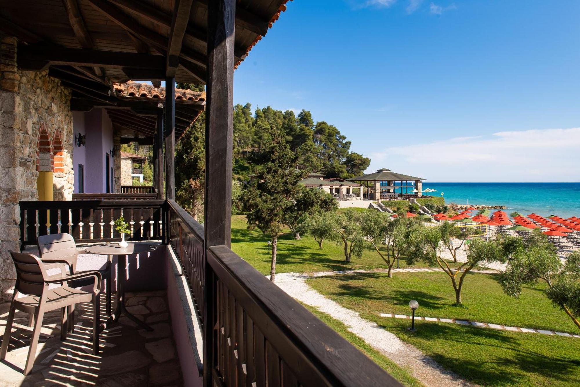 Simantro Resort Sani  Exterior foto View from the hotel